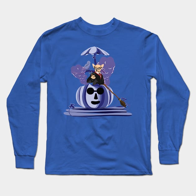 Pumpkin Magic Halloween Long Sleeve T-Shirt by Kanom-Tom